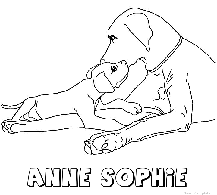 Anne sophie hond puppy kleurplaat